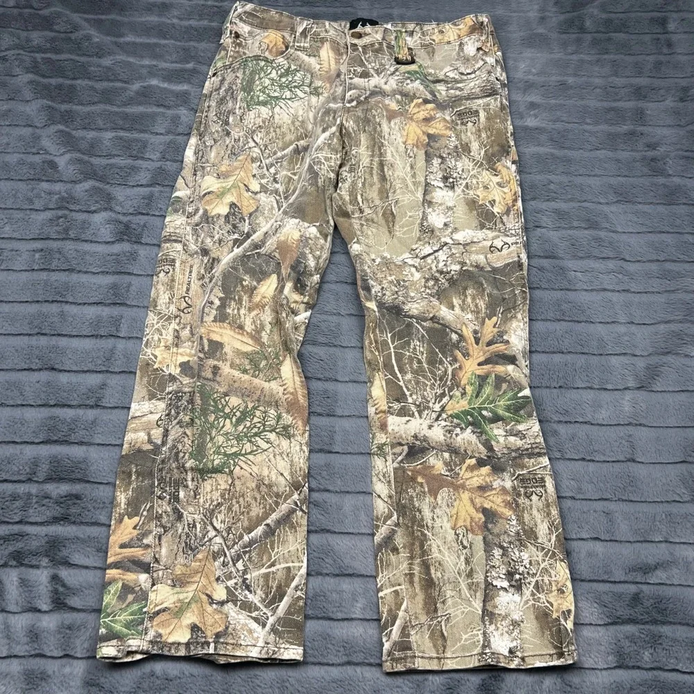 Realtree Edge Camo Hunting Pants Mens 32x30 RT Edge Cotton Spandex S5191-8-C11